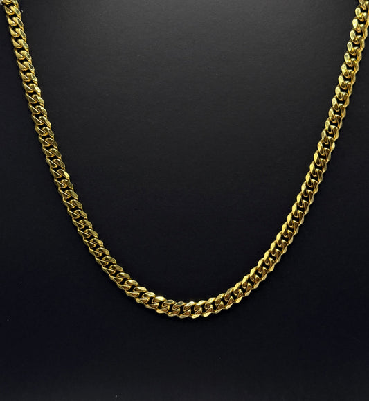 14K Gold Plated Stainless Steel Cuban Link Chain 8mm
