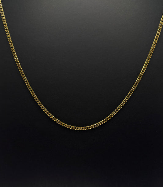 14K Gold Plated Stainless Steel Cuban Link Chain 3mm