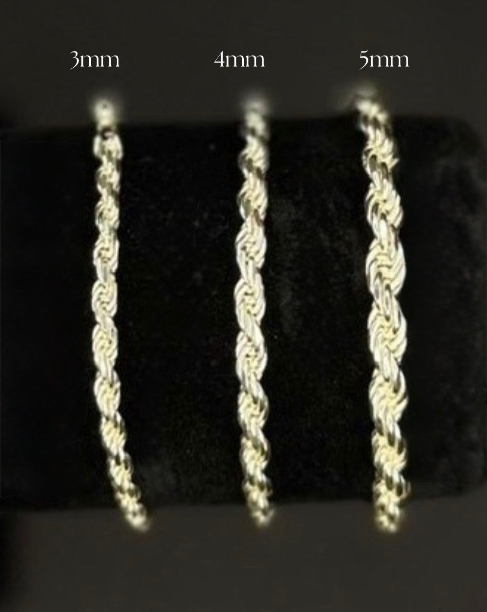 925 Sterling Silver Diamond Cut Rope Bracelet