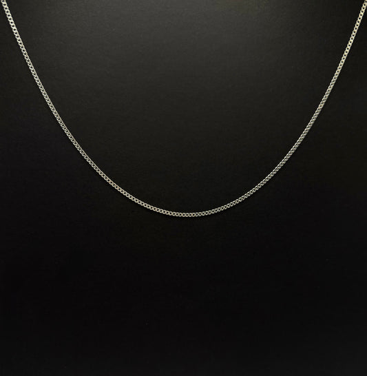 925 Sterling Silver Curb Chain 2mm 18"