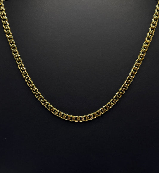 14K Gold Plated Stainless Steel Cuban Link Chain 7mm