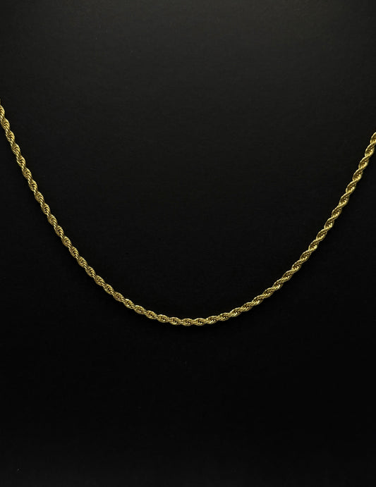 14K Gold Plated Stainless Steel Rope Chain 4mm